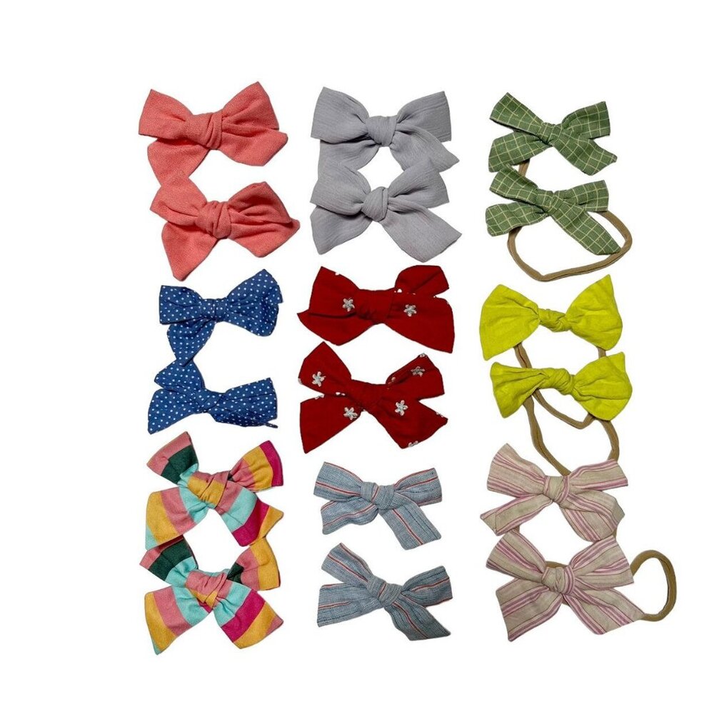 Little Poppy Co 18 Bow Pigtail Bundle